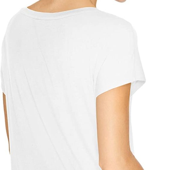 Women's Jersey Short-Sleeve Boat Neck Shirt White - Picture 2 of 5